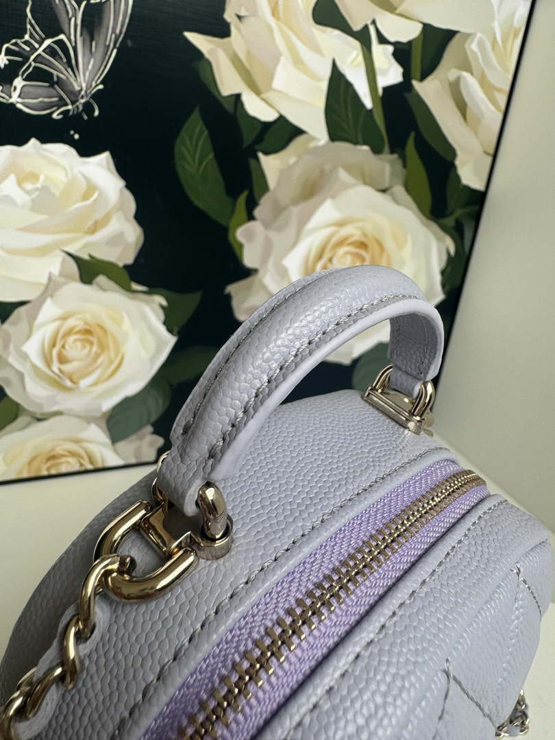 Chanel Ap3753 CLASSIC MINI Backpack Calfskin Gray Purple - Default Title - View 4