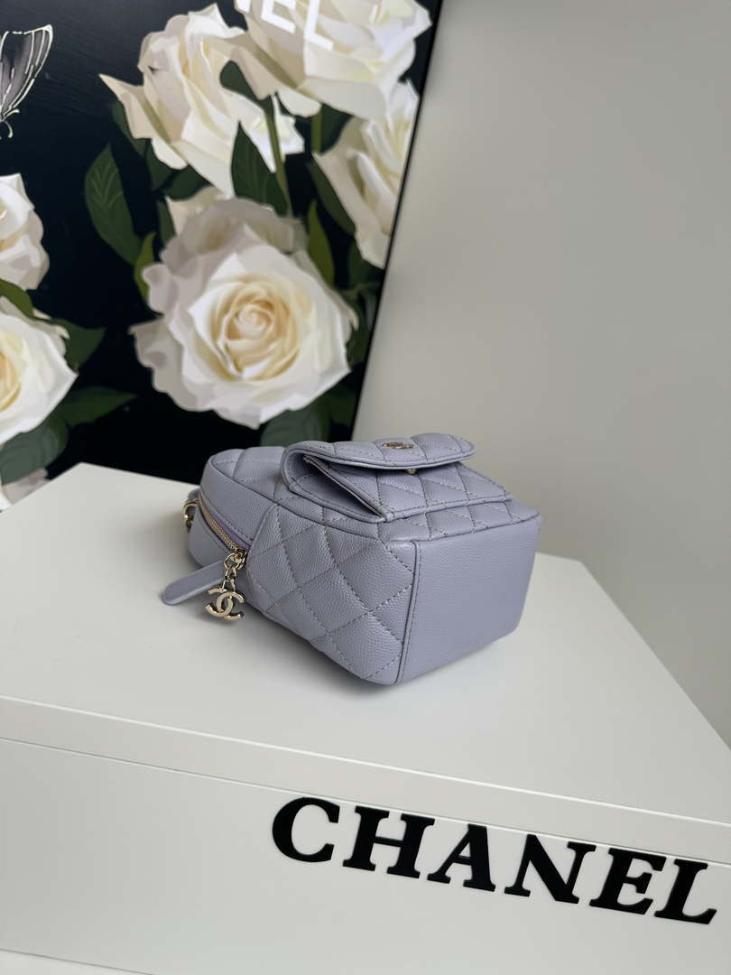 Chanel Ap3753 CLASSIC MINI Backpack Calfskin Gray Purple - Default Title - View 7