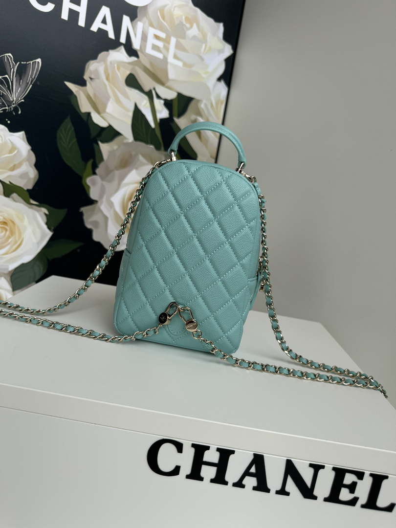 Chanel Ap3753 CLASSIC MINI Backpack Calfskin Lake Blue
