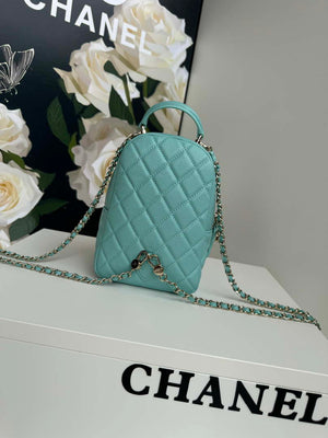 Chanel Ap3753 CLASSIC MINI Backpack Calfskin Lake Blue - Default Title - View 2