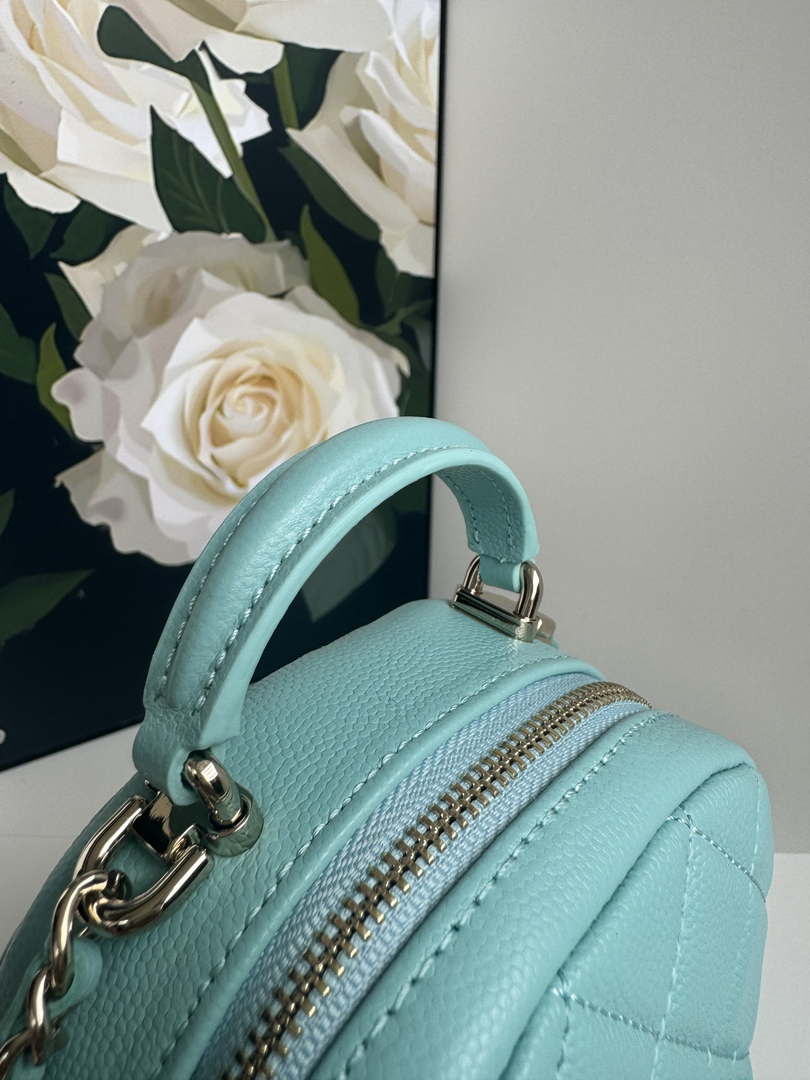 Chanel Ap3753 CLASSIC MINI Backpack Calfskin Lake Blue - Default Title - View 4