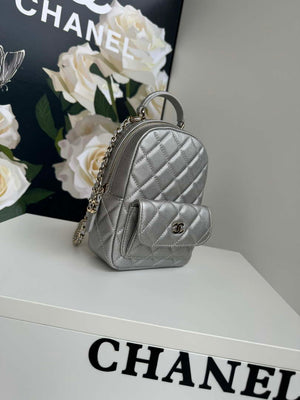 Chanel Ap3753 CLASSIC MINI Backpack Calfskin Silver - Default Title - View 3