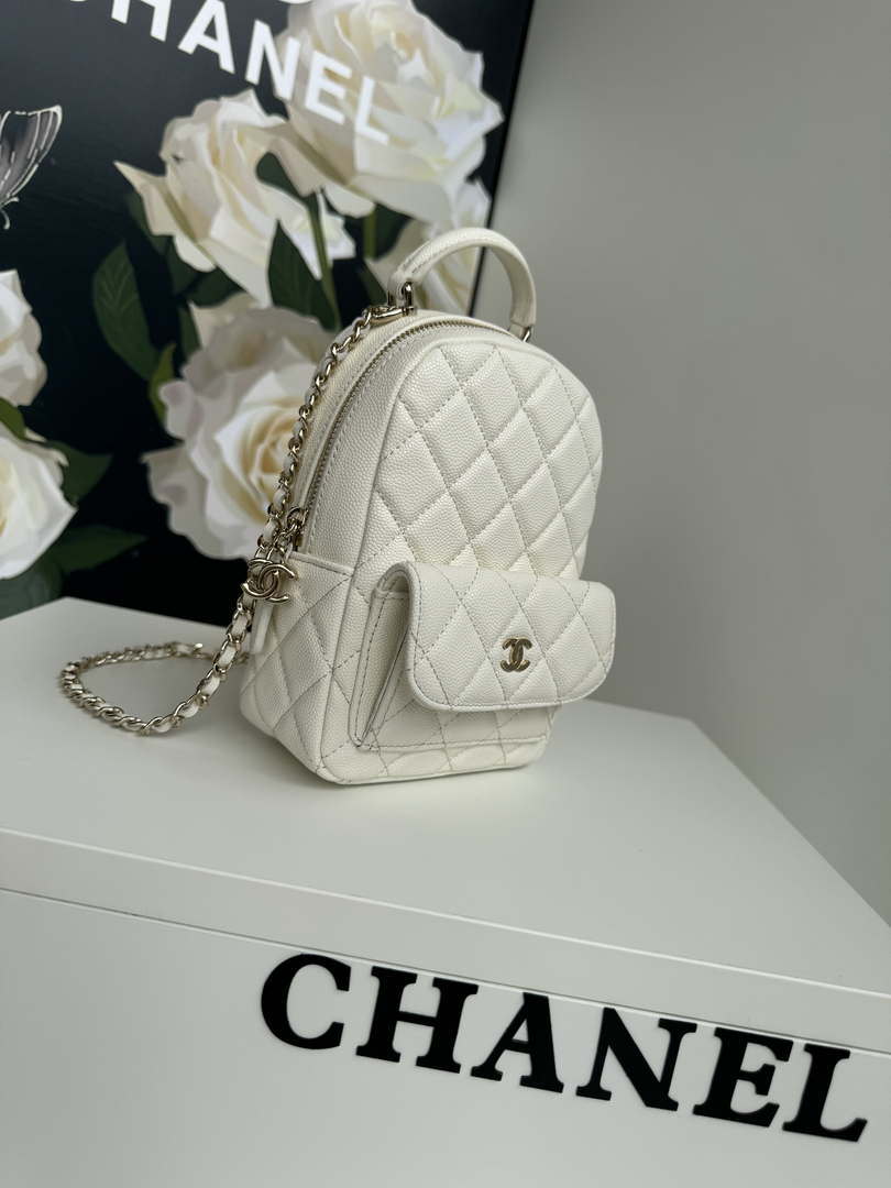 Chanel Ap3753 CLASSIC MINI Backpack Calfskin White - Default Title - View 3