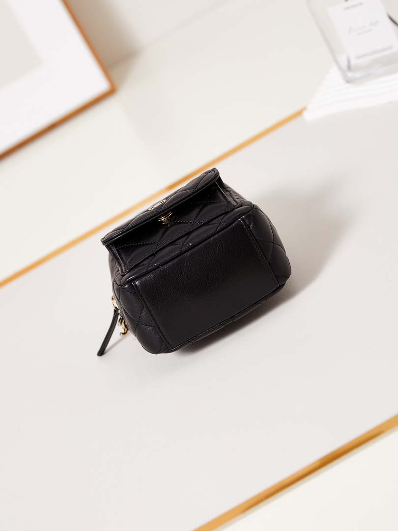 Chanel Ap3753 CLASSIC MINI Backpack Lambskin Black
