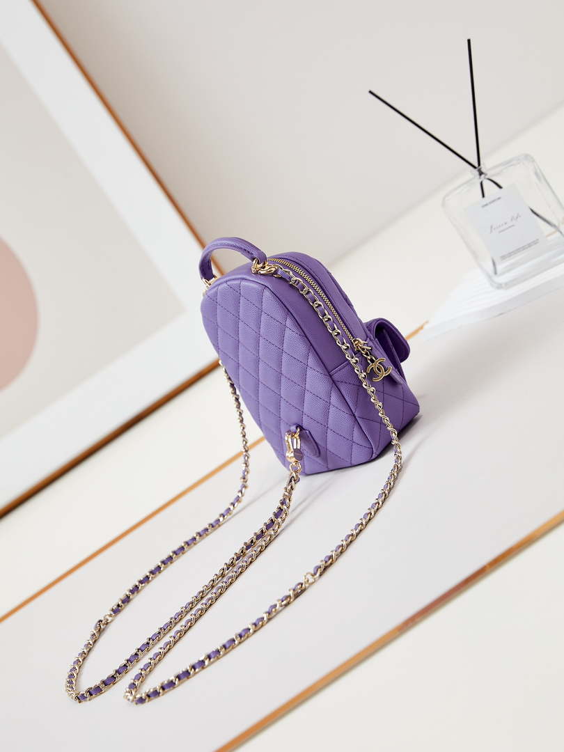 Chanel Ap3753 CLASSIC MINI Backpack Calfskin Purple - Default Title - View 4