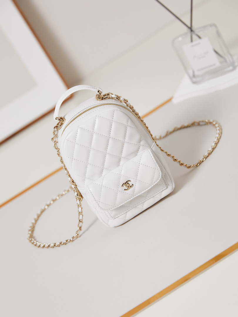 Chanel Ap3753 CLASSIC MINI Backpack Lambskin White - Default Title - View 1