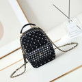 Chanel Ap3753 CLASSIC MINI Backpack Tweed & Gold-Tone Metal Black white - Default Title - View 1