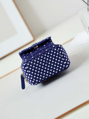 Chanel Ap3753 CLASSIC MINI Backpack Tweed & Gold-Tone Metal Blue white - Default Title - View 6