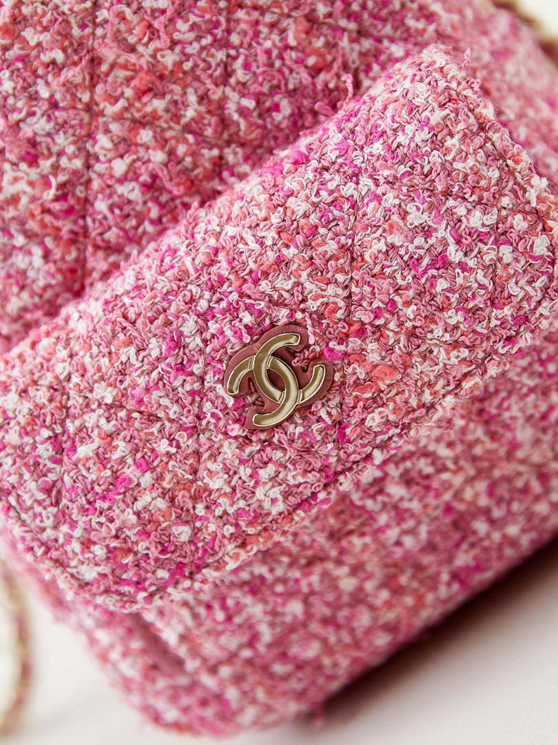 Chanel Ap3753 CLASSIC MINI Backpack Tweed & Gold-Tone Metal Light Pink - Default Title - View 4