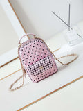 Chanel Ap3753 CLASSIC MINI Backpack Tweed & Gold-Tone Metal Pink & Black