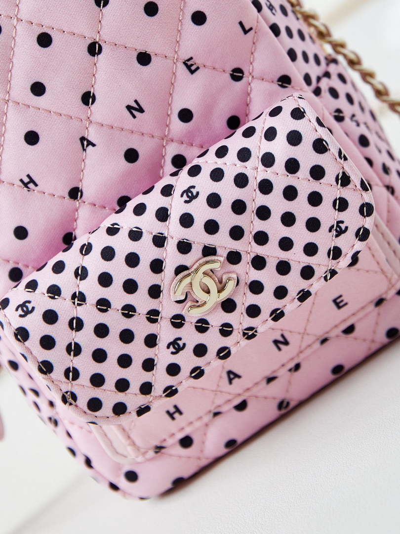 Chanel Ap3753 CLASSIC MINI Backpack Tweed & Gold-Tone Metal Pink & Black - Default Title - View 2