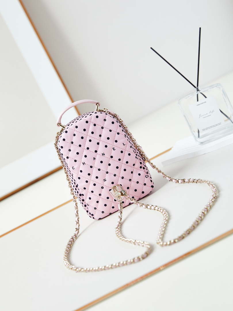 Chanel Ap3753 CLASSIC MINI Backpack Tweed & Gold-Tone Metal Pink & Black - Default Title - View 5