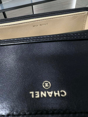 Chanel AP3938  Wallet On Chain Shiny Lambskin  Enamel & Gold-Tone Metal Black - Default Title - View 9