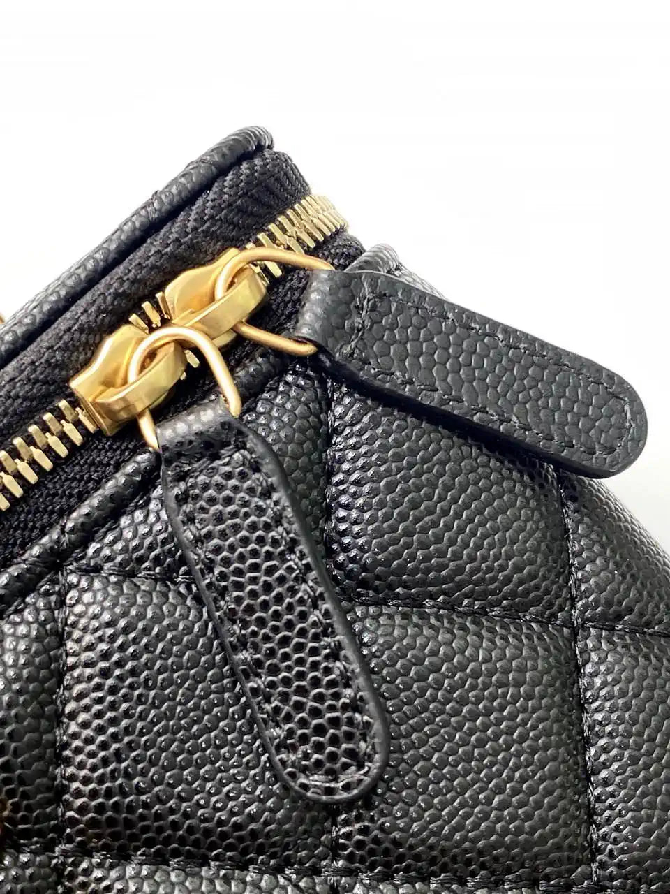 Chanel AP3940 25B Long Vanity with Chain  Calfskin Gold-Tone Meta Black