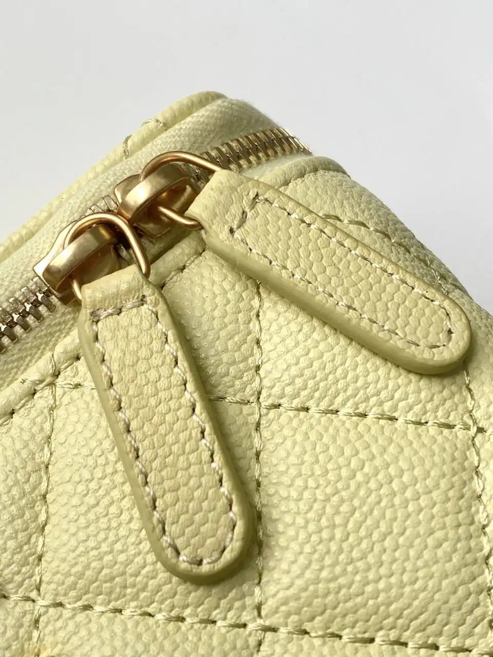 Chanel AP3940 25B Long Vanity with Chain  Calfskin Gold-Tone Meta Yellow