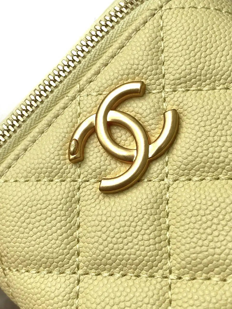 Chanel AP3941 25B  Small Vanity with Chain  Calfskin Gold-Tone Meta Yellow