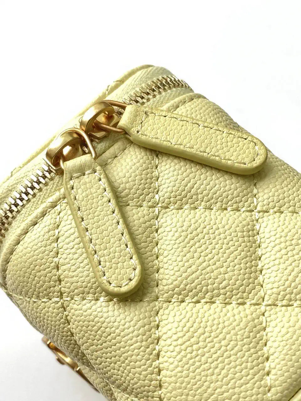 Chanel AP3941 25B  Small Vanity with Chain  Calfskin Gold-Tone Meta Yellow