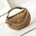 Chanel AP3943 Pouch Grained Shiny Calfskin & Gold-Tone Metal Apricot - Default Title - View 1