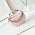Chanel AP3943 Pouch Grained Shiny Calfskin & Gold-Tone Metal Pink - Default Title - View 1