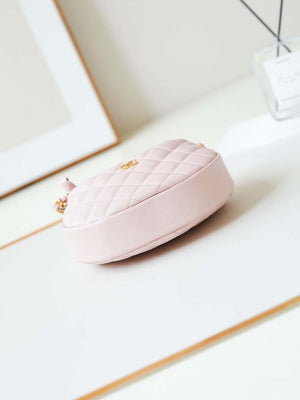Chanel AP3943 Pouch Grained Shiny Calfskin & Gold-Tone Metal Pink - Default Title - View 6