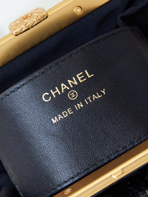 Chanel AP4028 Clutch with chain Lambskin Patent Crumpled Lambskin & Gold-Tone Metal Black - Default Title - View 9