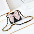 Chanel AP4028 Clutch with chain Lambskin Patent Crumpled Lambskin & Gold-Tone Metal Pink & Black - Default Title - View 1