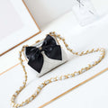 Chanel AP4028 Clutch with chain Lambskin Patent Crumpled Lambskin & Gold-Tone Metal White - Default Title - View 1