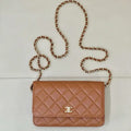 Chanel AP4241 Classic Wallet On Chain Calfskin Caramel