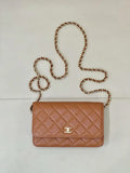 Chanel AP4241 Classic Wallet On Chain Calfskin Caramel