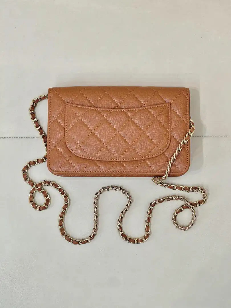 Chanel AP4241 Classic Wallet On Chain Calfskin Caramel