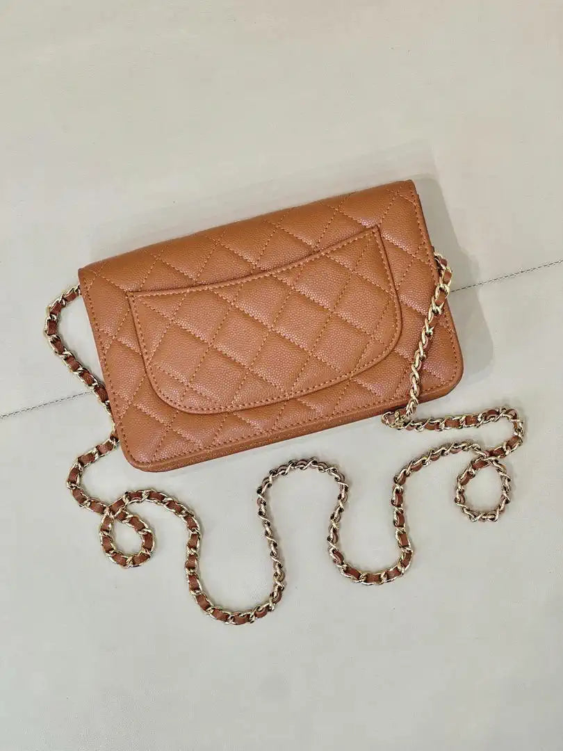 Chanel AP4241 Classic Wallet On Chain Calfskin Caramel