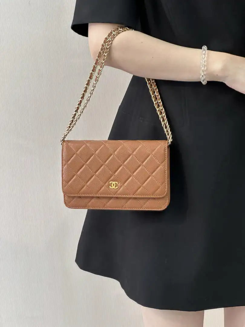 Chanel AP4241 Classic Wallet On Chain Calfskin Caramel