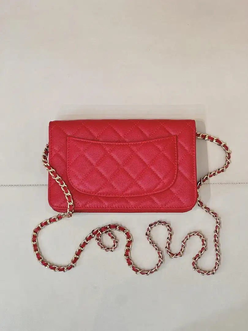 Chanel AP4241 Classic Wallet On Chain Calfskin Red