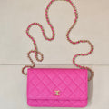 Chanel AP4241 Classic Wallet On Chain Calfskin Rose Pink