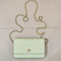 Chanel AP4241 Classic Wallet On Chain Calfskin Light Green