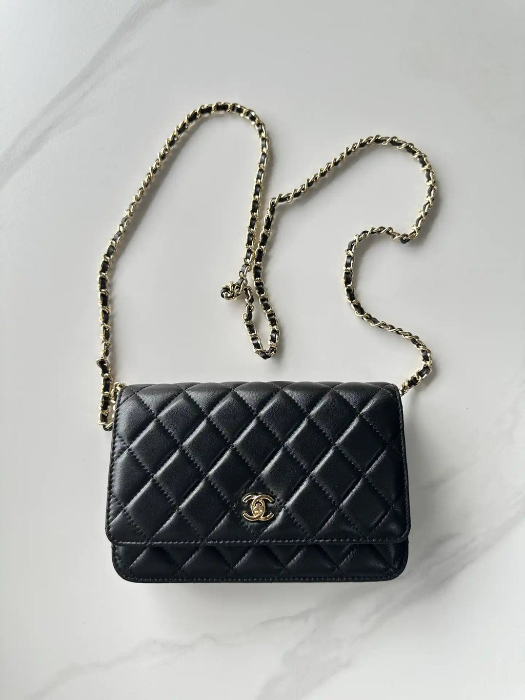 Chanel AP4241 Classic Wallet On Chain Lambskin Black
