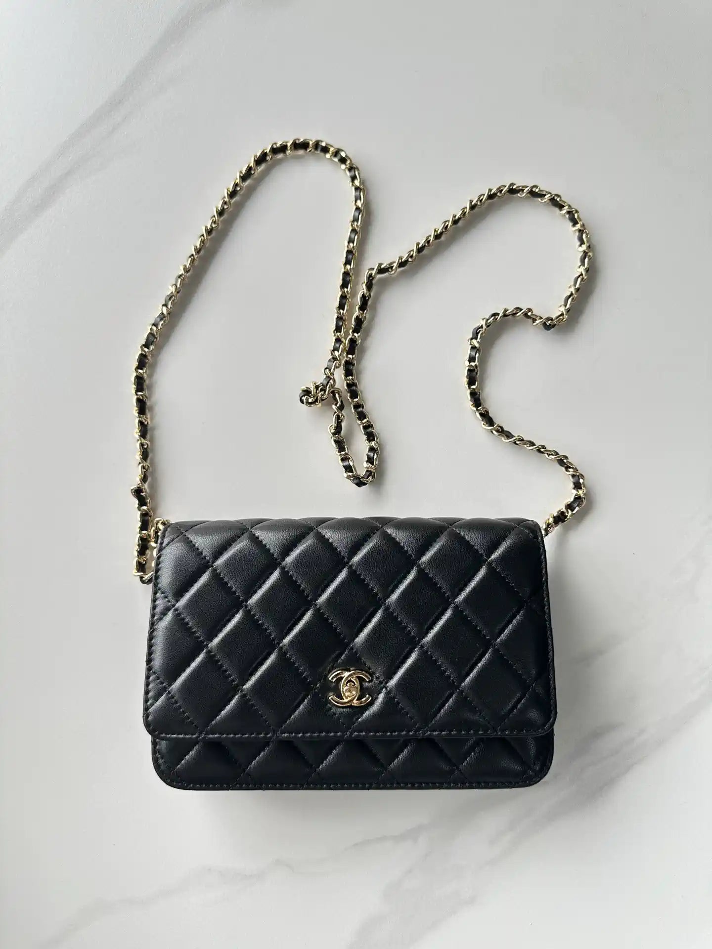 Chanel AP4241 Classic Wallet On Chain Lambskin Black