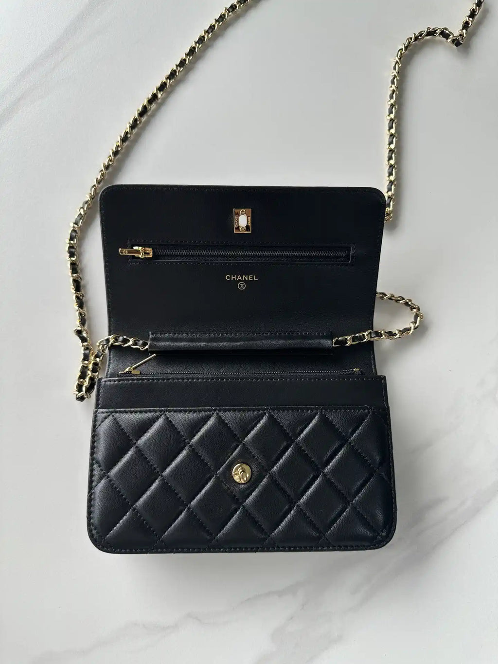 Chanel AP4241 Classic Wallet On Chain Lambskin Black