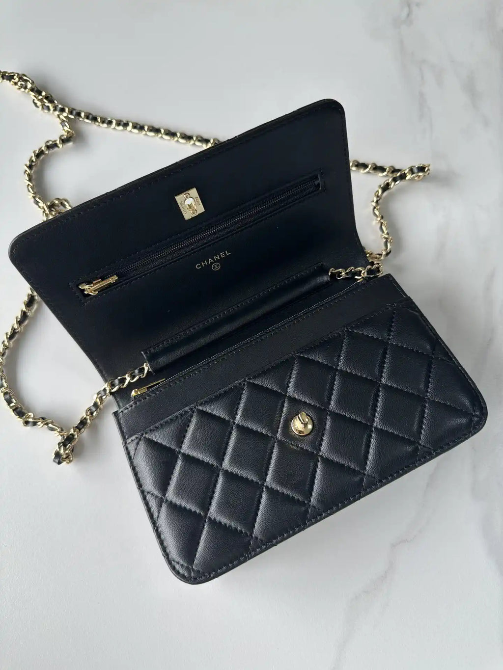 Chanel AP4241 Classic Wallet On Chain Lambskin Black