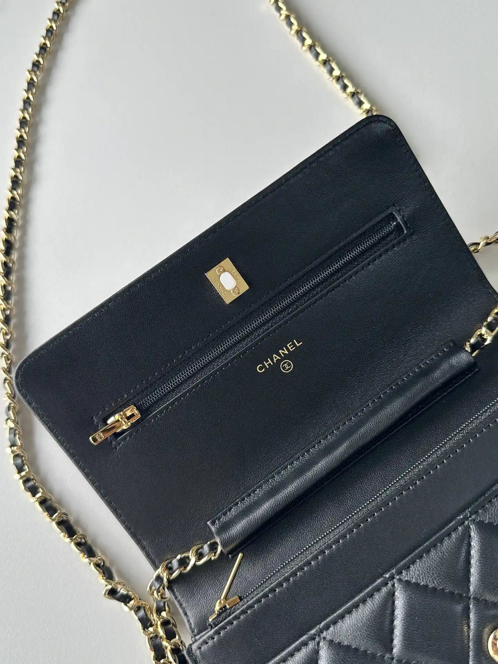 Chanel AP4241 Classic Wallet On Chain Lambskin Black