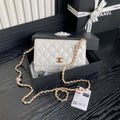 Chanel AP4282 19 Wallet On Chain Shiny Lambskin  Imitation Pearls & Gold-Tone Metal White