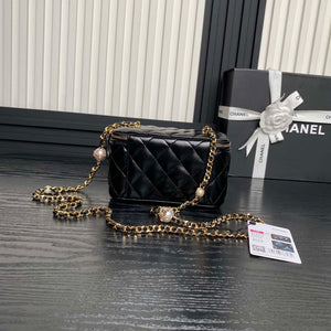 Chanel AP4285 Clutch Pearl with Chain Vanity Box bag Black - Default Title - View 2