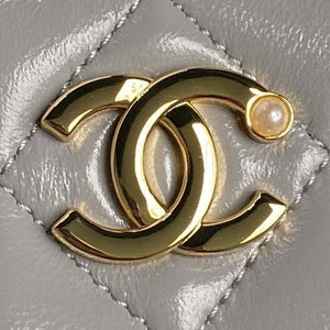 Chanel AP4285 Clutch Pearl with Chain Vanity Box bag Gray - Default Title - View 3
