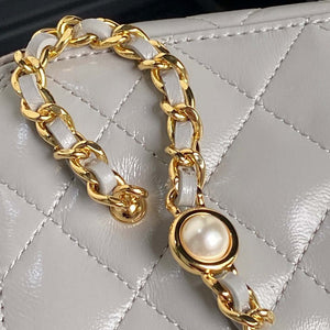 Chanel AP4285 Clutch Pearl with Chain Vanity Box bag Gray - Default Title - View 4