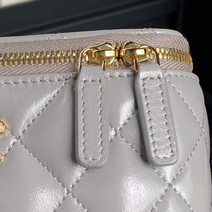 Chanel AP4285 Clutch Pearl with Chain Vanity Box bag Gray - Default Title - View 9