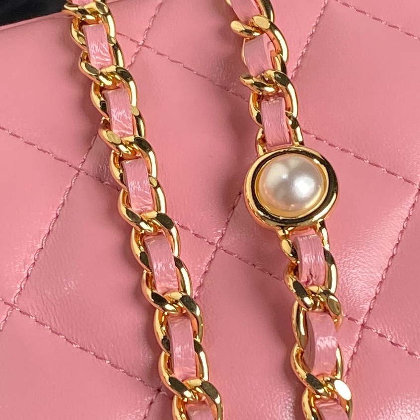 Chanel AP4285 Clutch Pearl with Chain Vanity Box bag Pink - Default Title - View 5