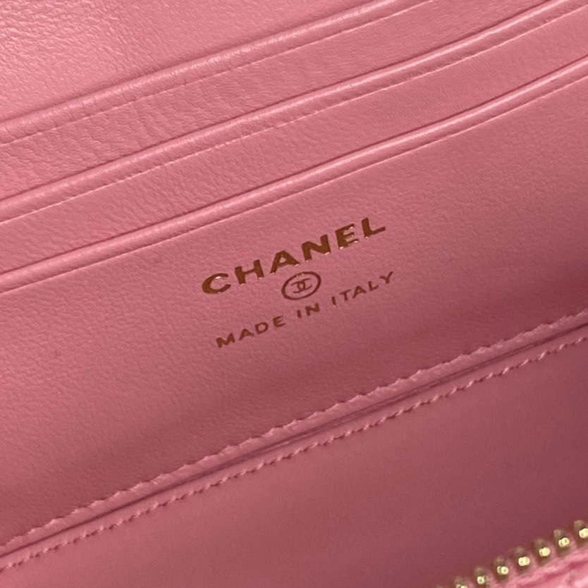 Chanel AP4285 Clutch Pearl with Chain Vanity Box bag Pink