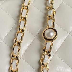 Chanel AP4285 Clutch Pearl with Chain Vanity Box bag White - Default Title - View 9