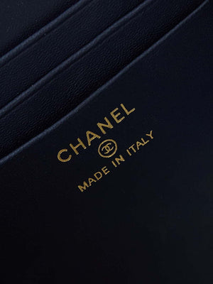 Chanel AP4301 Clutch Embossed Rhinestone with Chain Vanity Box bag Dark Blue - Default Title - View 9