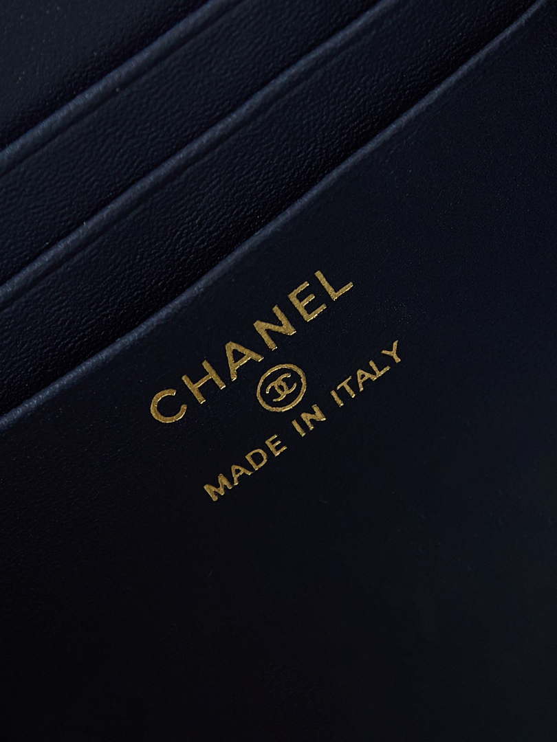 Chanel AP4301 Clutch Embossed Rhinestone with Chain Vanity Box bag Dark Blue